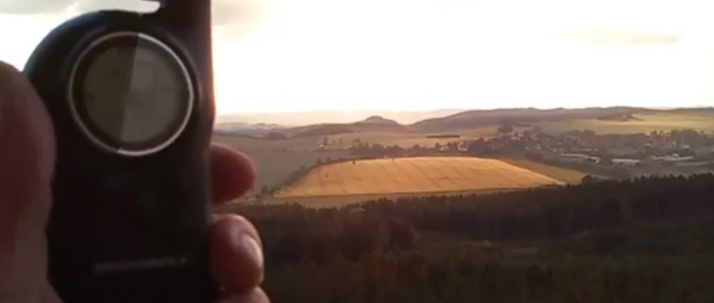 Poslech PMR štafety 2018 na rozhledně Špulka