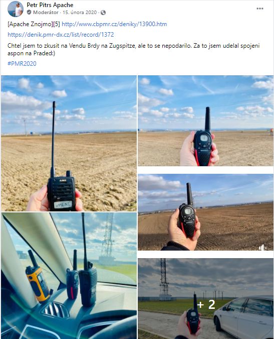 Jeden z únorových příspěvků Apache Znojmo